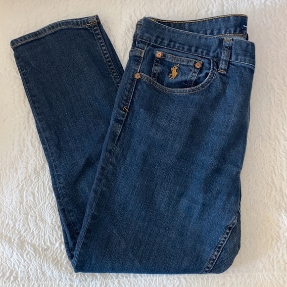 RALPH LAUREN SPORT Blue Label Straight Leg High Rise Jeans